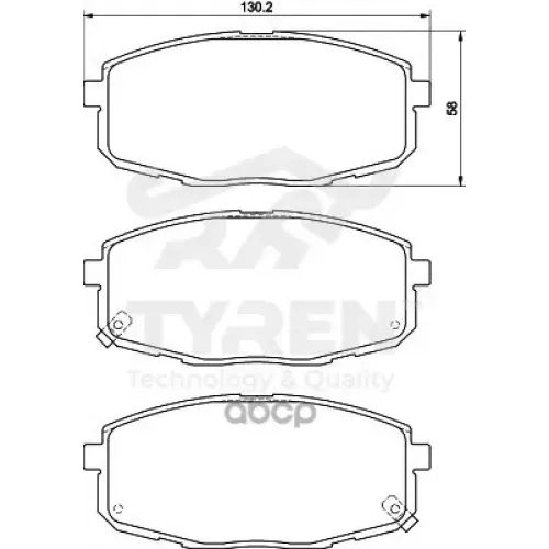 Колодки Тормозные Дисковые TYREN 