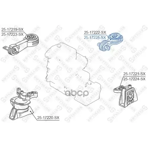 Подушка Двигателя Задняя Stellox 