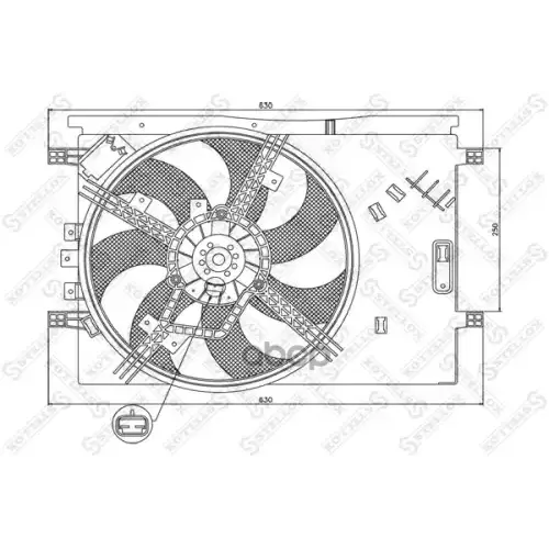 Вентилятор Охлаждения Радиатора Stellox 29-99118-SX