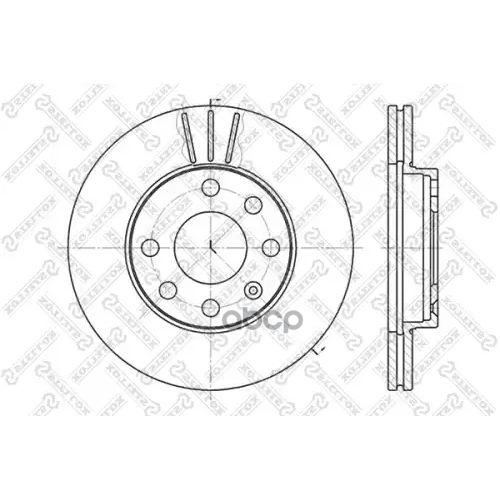 Диск Тормозной Opel Astra/Ascona/Kadett 1.4-1.7D 82- Перед. Stellox 
