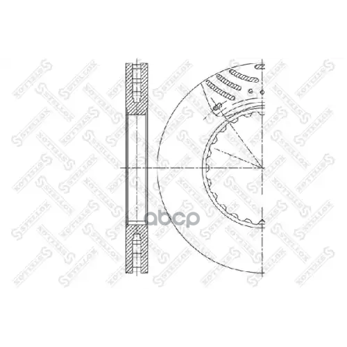 Диск Торм Передний 434/220X45 Вентилируемый. Без Монтаж/К-Та Er750952volvo Fh12/16 Stellox 