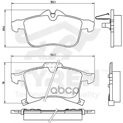 Колодки Тормозные Дисковые TYREN 