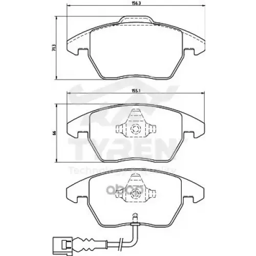 Колодки Тормозные Дисковые TYREN 