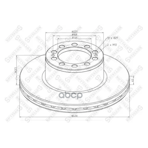 Диск Тормозной 430/131X45/143.5 10N-168-M12x2 Mb Actros/Axor Stellox 