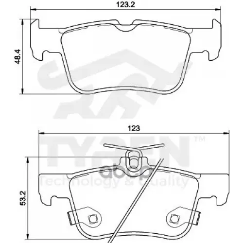 Колодки Тормозные Дисковые TYREN 