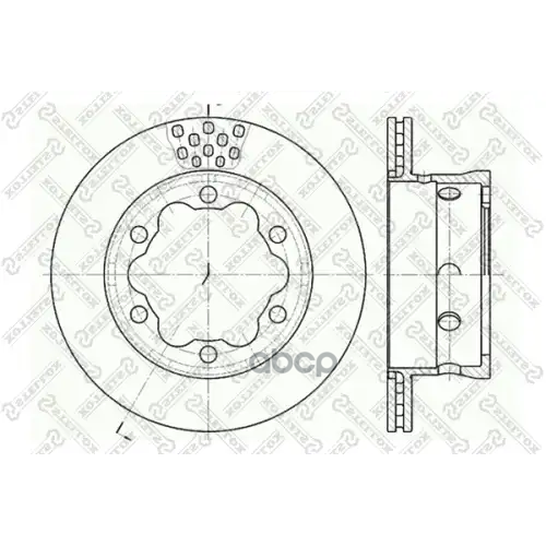 Диск Тормозной Mercedes Sprinter (4T) 2.3/2.8D 95>06/Vw Lt 28-46 2.5D Зад.вент. Stellox 