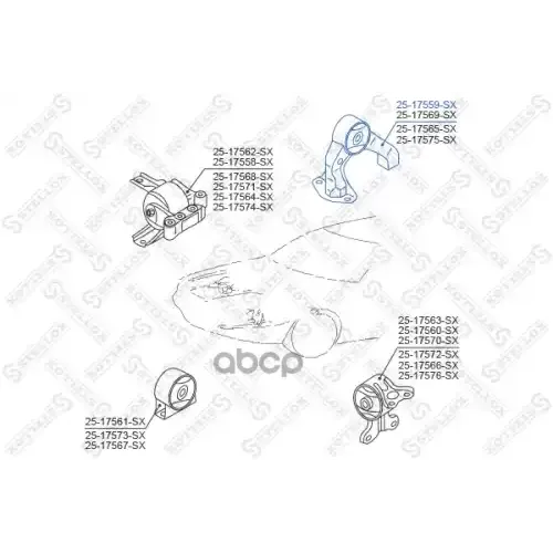 Подушка Двигателя Задняя Stellox 25-17559-SX