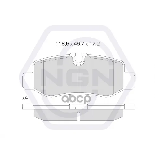 Колодки Тормозные Дисковые Керамические Зад NGN 