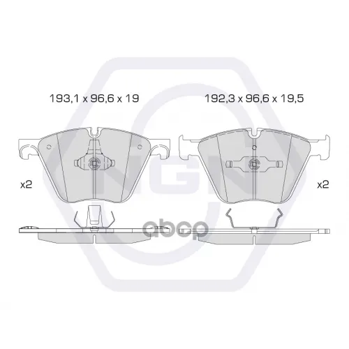 Колодки Тормозные Дисковые Керамические Перед NGN 