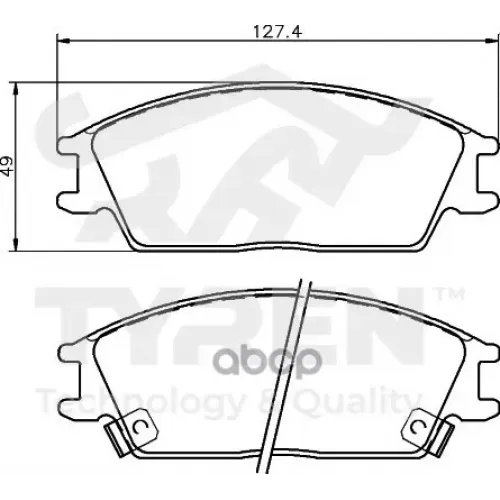 Колодки Тормозные Дисковые TYREN 