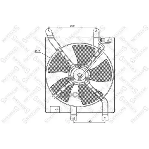 Вентилятор Daewoo Matiz 0.8/1.0 98- Stellox 