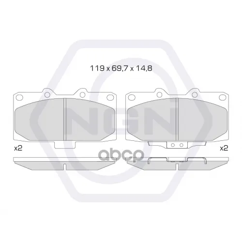 Колодки Тормозные Дисковые Керамические Перед NGN 