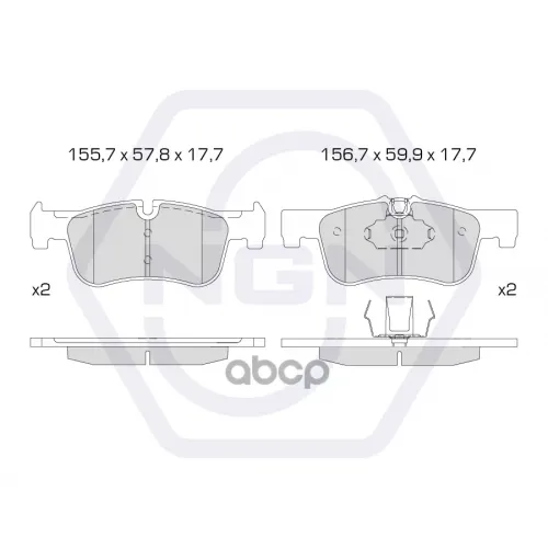 Колодки Тормозные Дисковые Керамические Перед NGN 