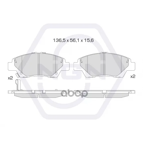 Колодки Тормозные Дисковые Керамические Перед NGN 