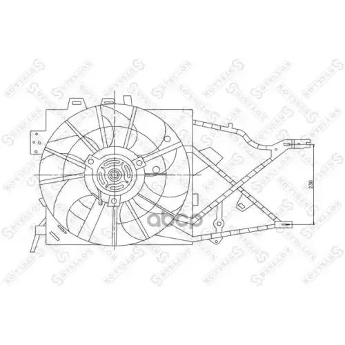 Вентилятор Радиатора Opel Vectra 1.6-2.5 95-03 Stellox 
