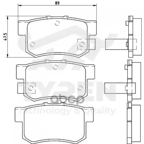 Колодки Тормозные Дисковые TYREN 