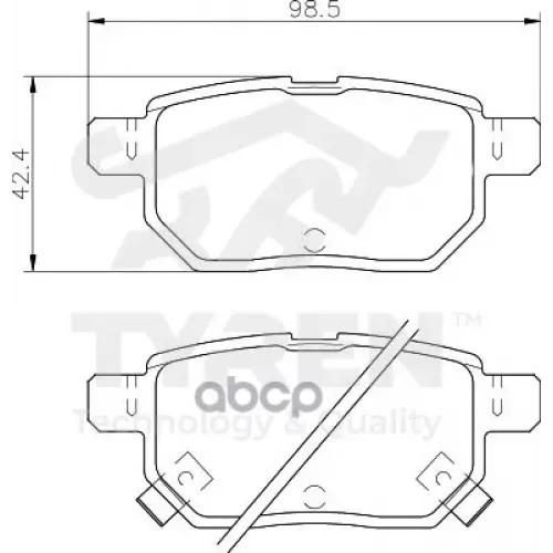 Колодки Тормозные Дисковые TYREN 