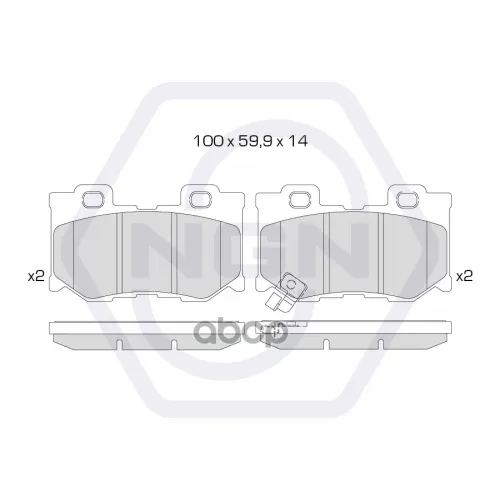 Колодки Тормозные Дисковые Керамические Зад NGN 