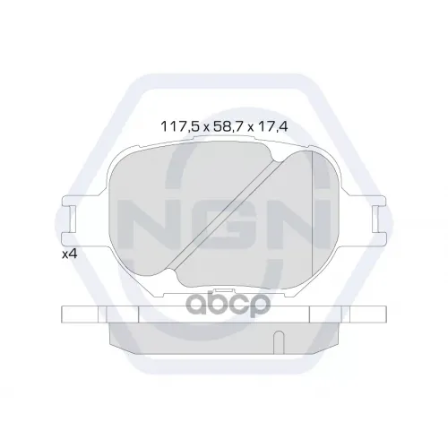 Колодки Тормозные Дисковые Керамические Перед NGN 