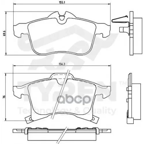 Колодки Тормозные Дисковые TYREN 