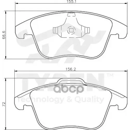Колодки Тормозные Дисковые TYREN 