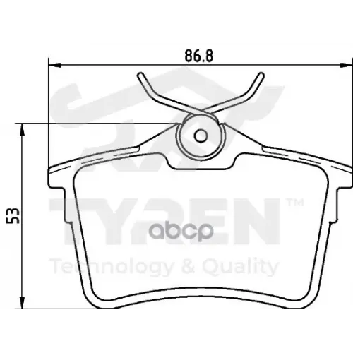 Колодки Тормозные Дисковые TYREN 