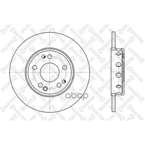 Диск Тормозной Opel Ascona/Astra/Kadett/Vectra 1.3-1.7D 84- Stellox 