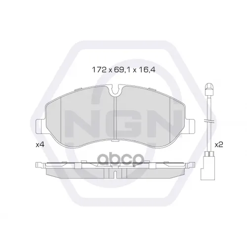 Колодки Тормозные Дисковые Керамические Перед NGN 