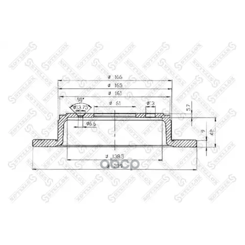 Диск Торм. Зад. Stellox 