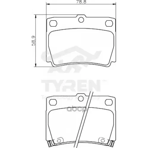 Колодки Тормозные Дисковые TYREN 