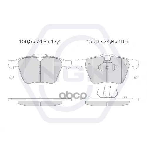 Колодки Тормозные Дисковые Керамические Перед NGN 