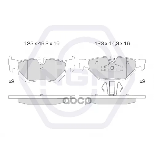 Колодки Тормозные Дисковые Керамические Зад NGN 