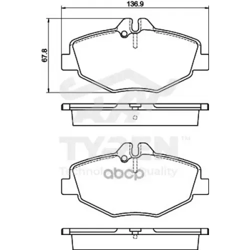 Колодки Тормозные Дисковые TYREN 