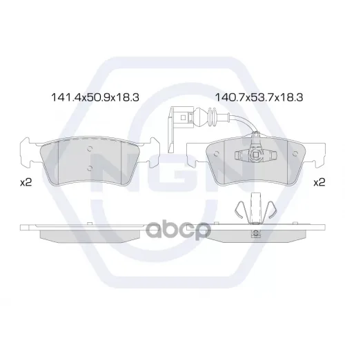 Колодки Тормозные Дисковые Керамические Зад NGN 