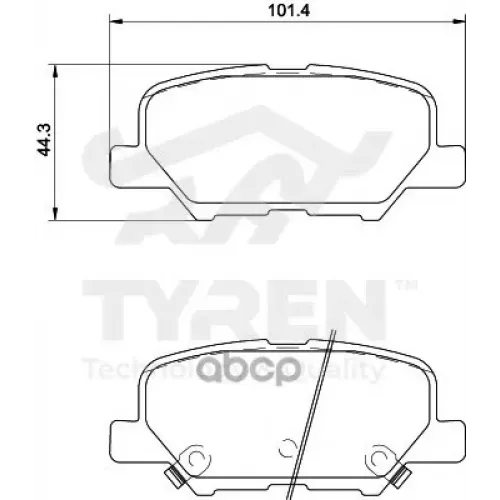 Колодки Тормозные Дисковые TYREN 