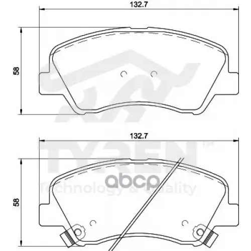 Колодки Тормозные Дисковые TYREN 