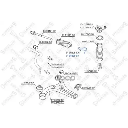 Наконечник Рулевой Правый Stellox 