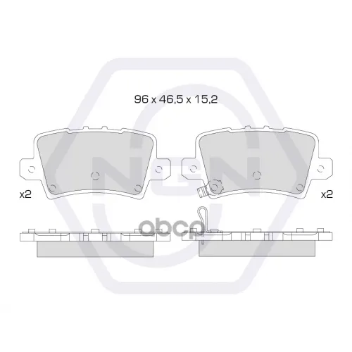 Колодки Тормозные Дисковые Керамические Зад NGN 