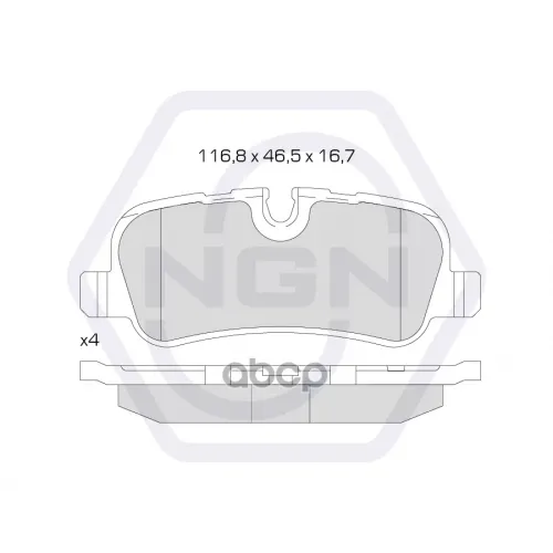 Колодки Тормозные Дисковые Керамические Зад NGN 