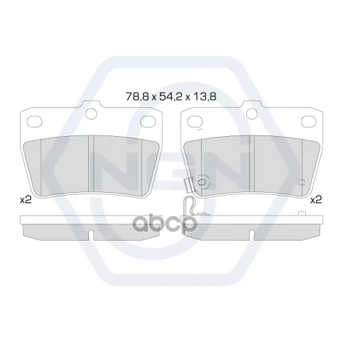 Колодки Тормозные Дисковые Керамические Зад NGN 