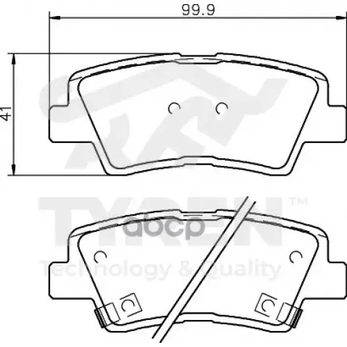 Колодки Тормозные Дисковые TYREN 