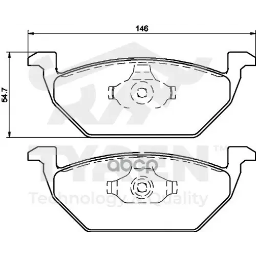 Колодки Тормозные Дисковые TYREN 