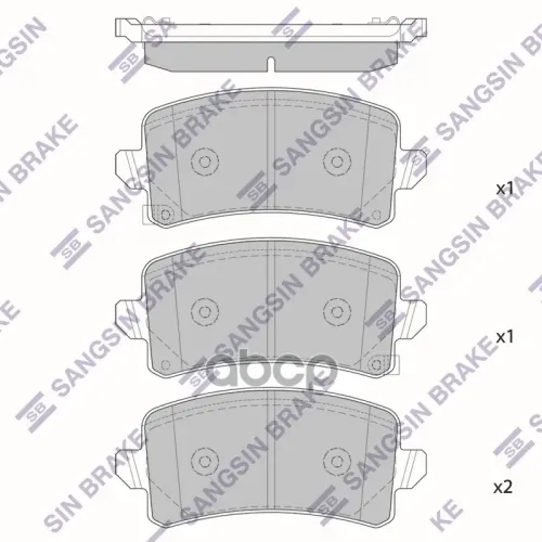 Колодки Тормозные, Задние Sangsin brake 
