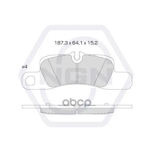 Колодки Тормозные Дисковые Керамические Зад NGN 