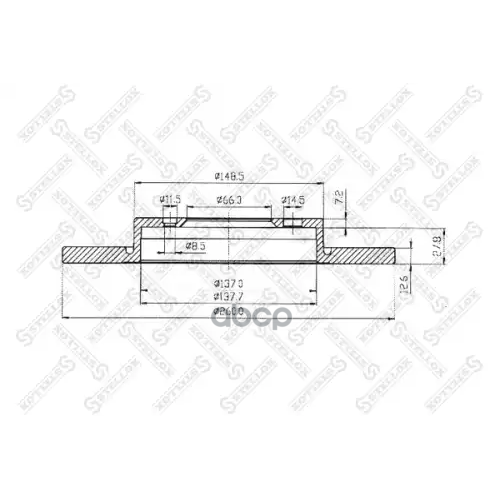 Диск Тормозной Bmw E30 -92 1.6-1.8 Перед. Stellox 