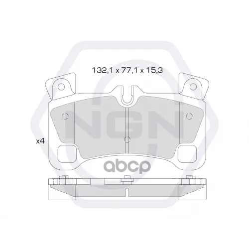 Колодки Тормозные Дисковые Керамические Зад NGN 