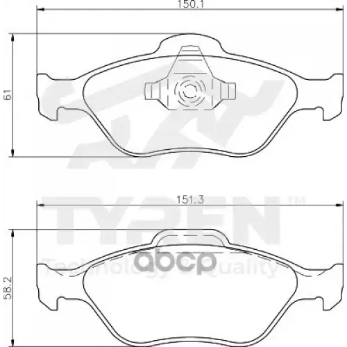 Колодки Тормозные Дисковые TYREN 