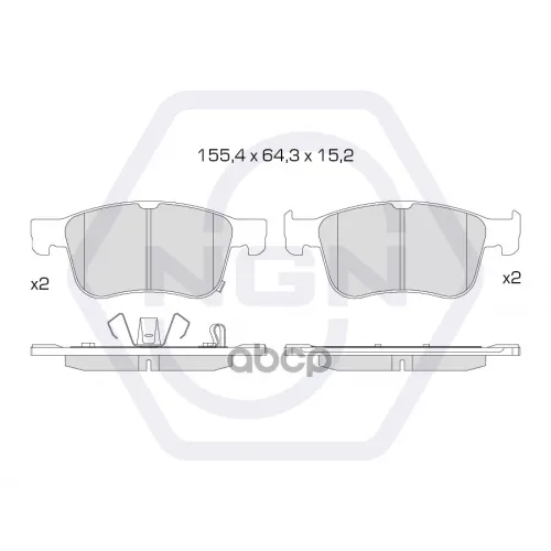 Колодки Тормозные Дисковые Керамические Перед NGN 