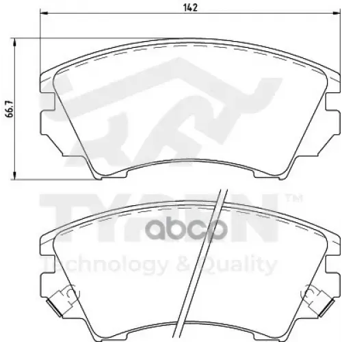 Колодки Тормозные Дисковые TYREN 