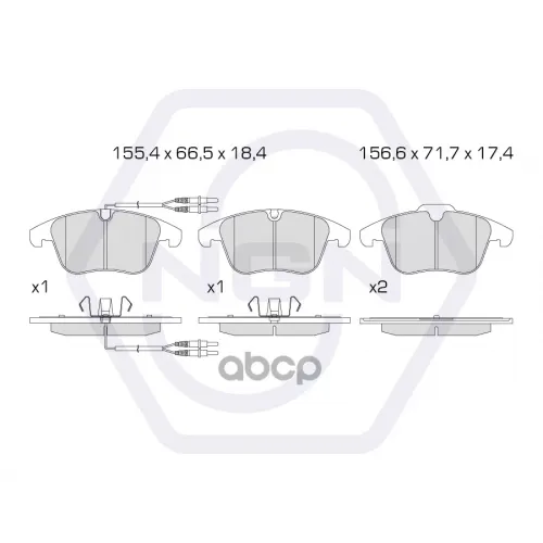 Колодки Тормозные Дисковые Керамические Перед NGN 